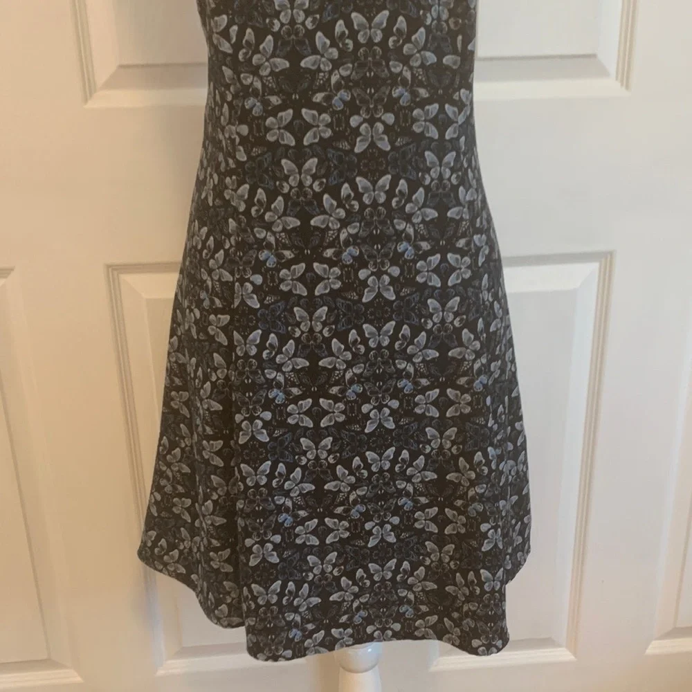 LC Lauren Conrad Black and Gray Floral Dress